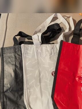 lululemon athletica (1) Red, White Or Black Reusable Tote